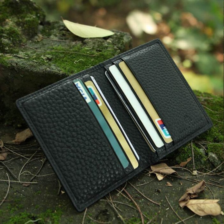 RFID Blocking Genuine Leather Card Holder